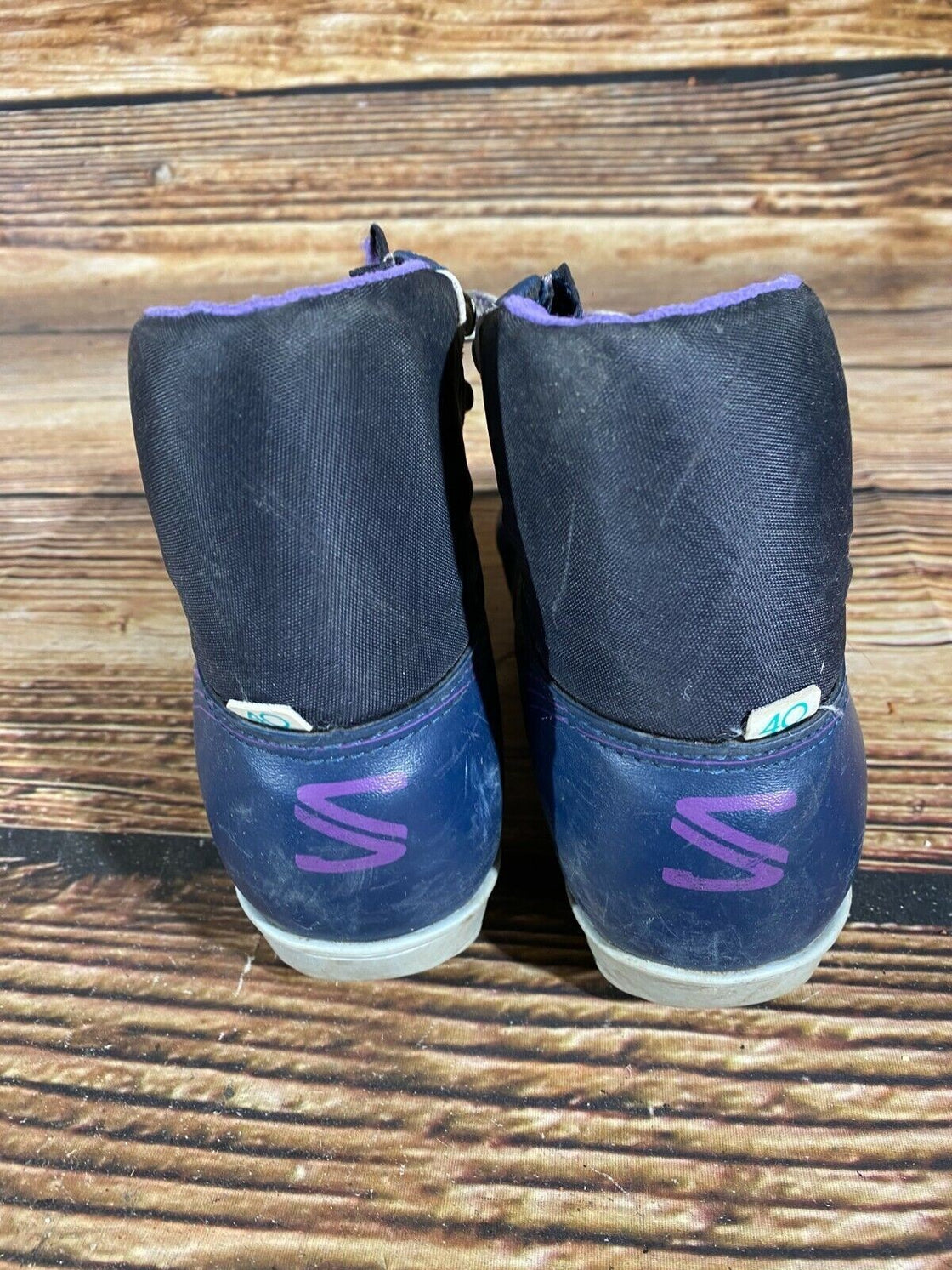 SALOMON 361 SR Nordic Cross Country Ski Boots Size EU40 US7.5 SNS profil 2052