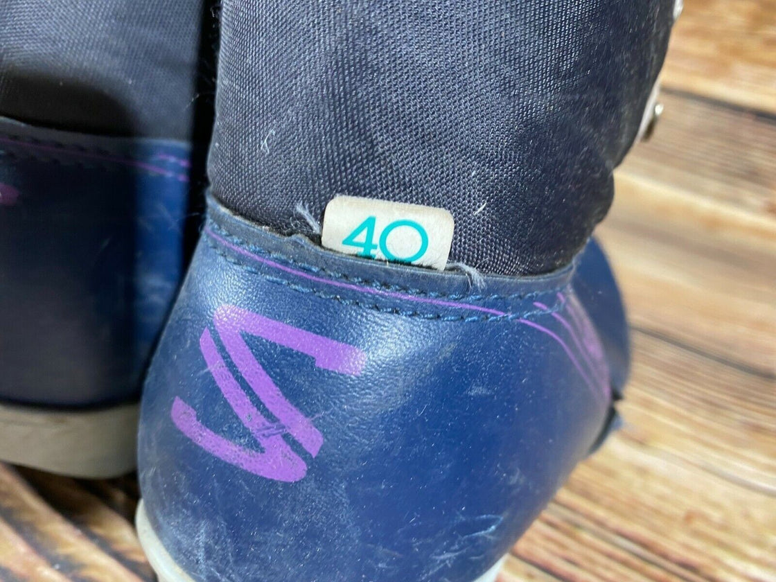 SALOMON 361 SR Nordic Cross Country Ski Boots Size EU40 US7.5 SNS profil 2052