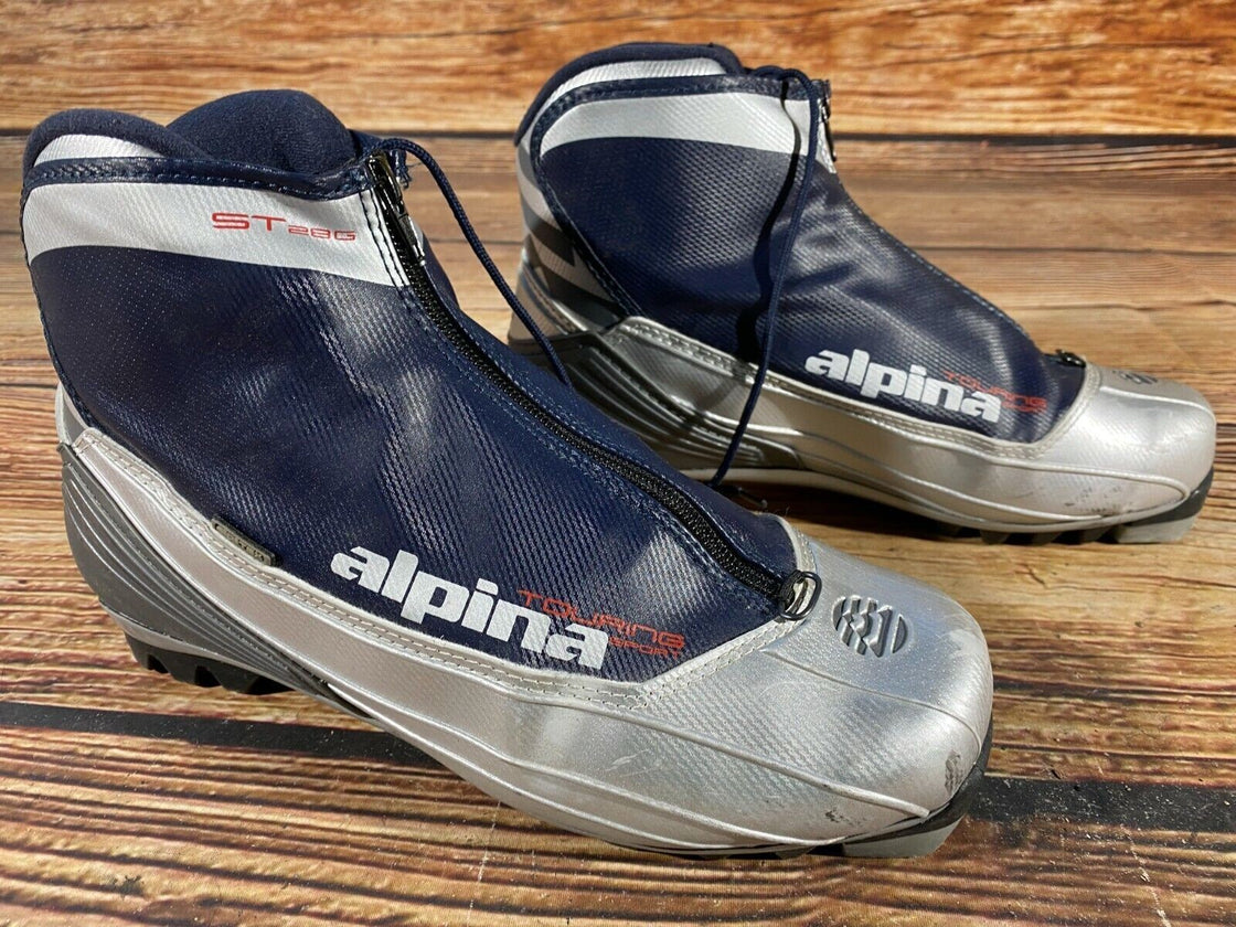 Alpina ST28G Nordic Cross Country Ski Boots Size EU43 US9.5 NNN bindings 857