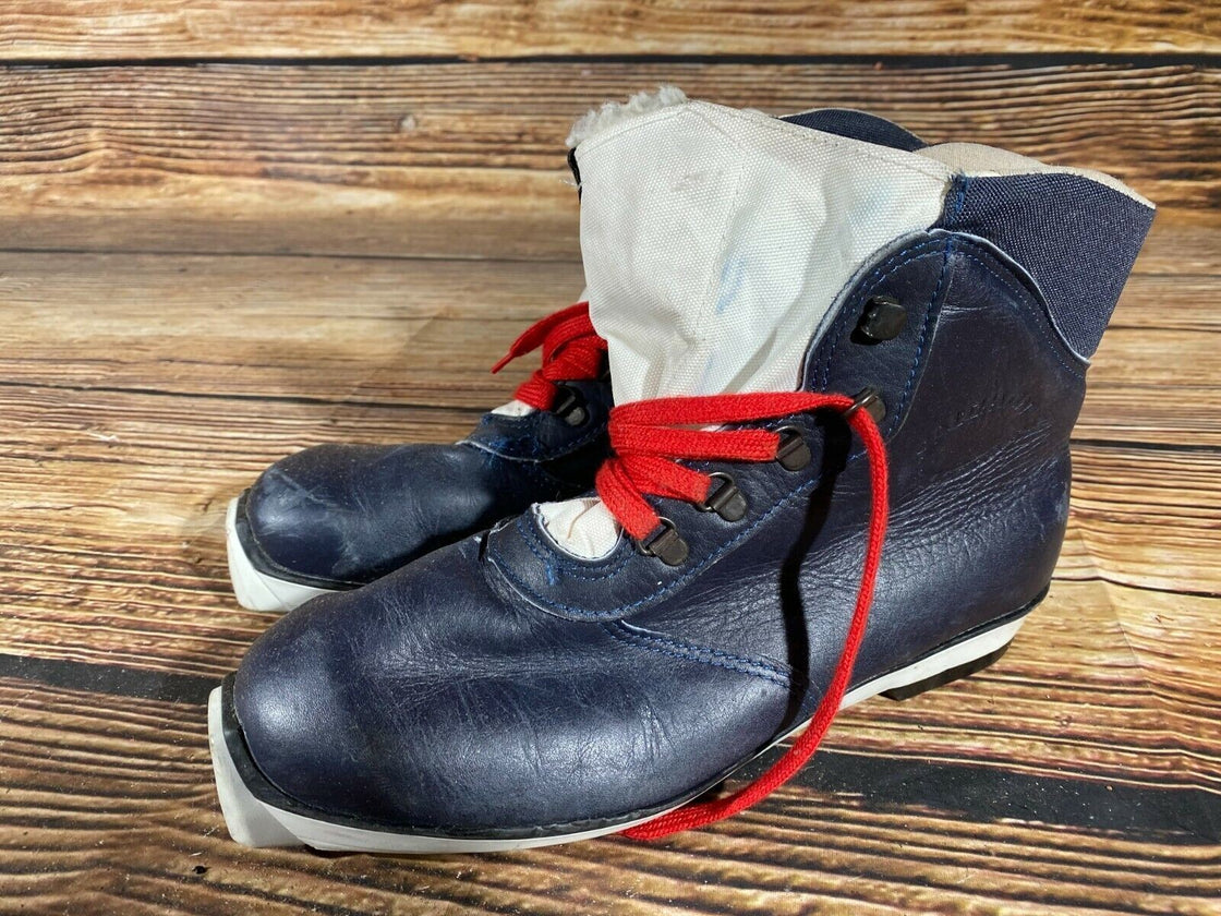 SALOMON Leather Nordic Cross Country Ski Boots Size EU42 US9 SNS profil 2017