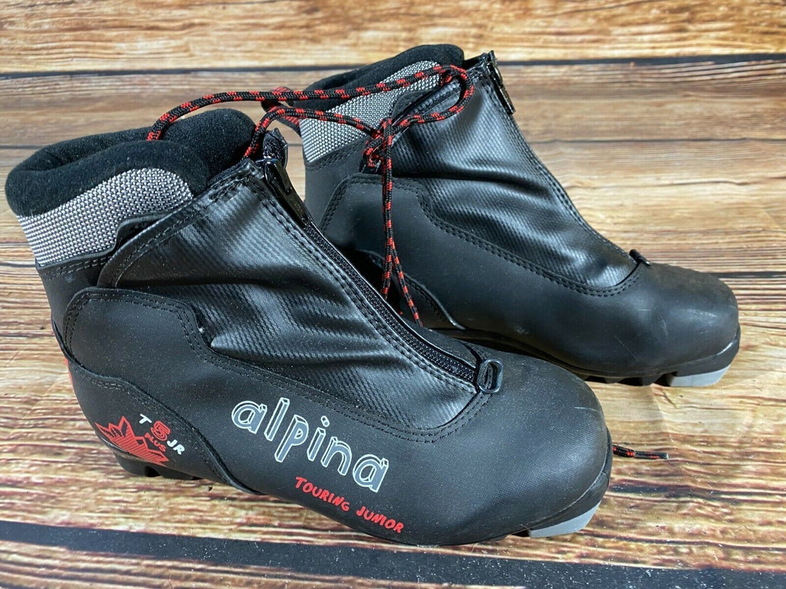 Alpina T5 Plus Nordic Cross Country Ski Boots Size EU36 US4.5 NNN bindings 703