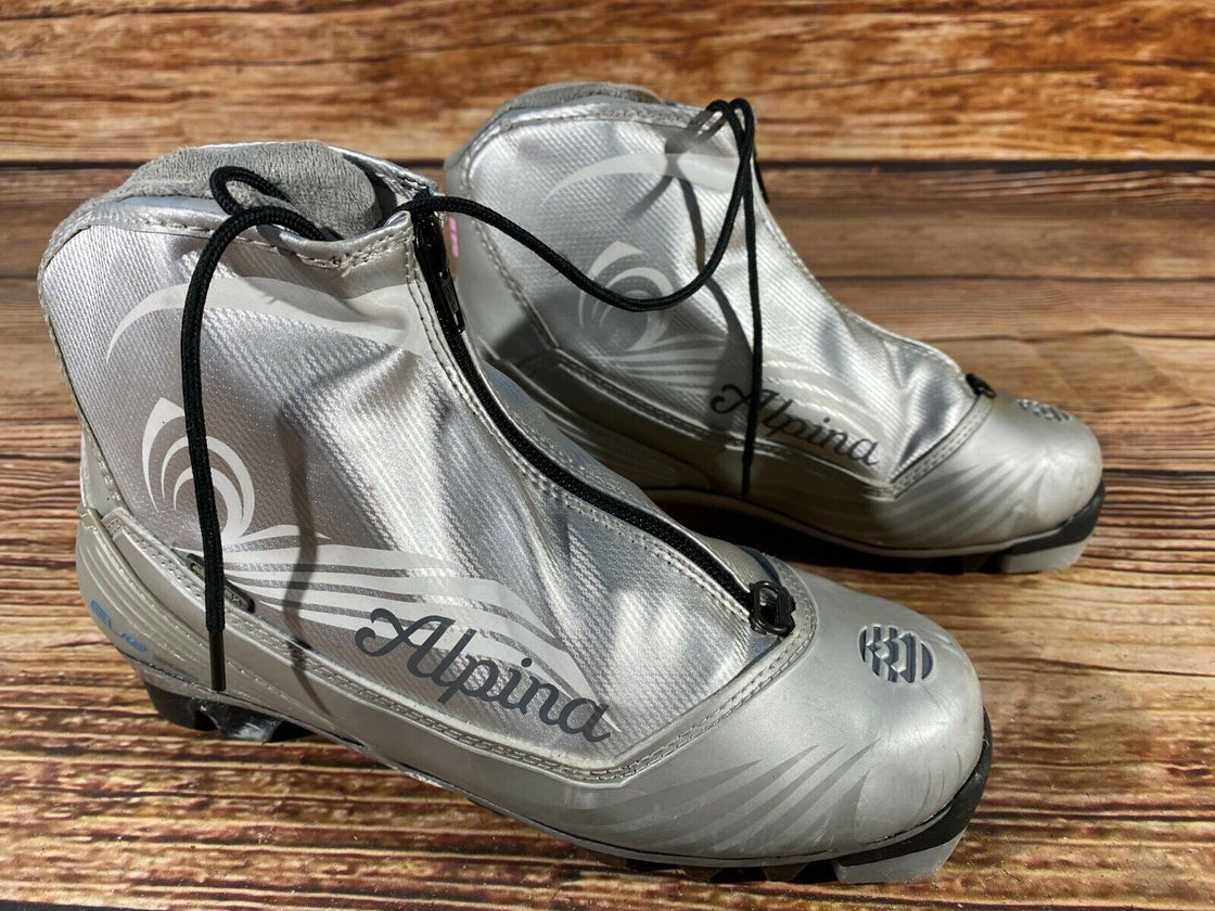 Alpina EVE28G Nordic Cross Country Ski Boots Size EU38 US6 NNN bindings 627