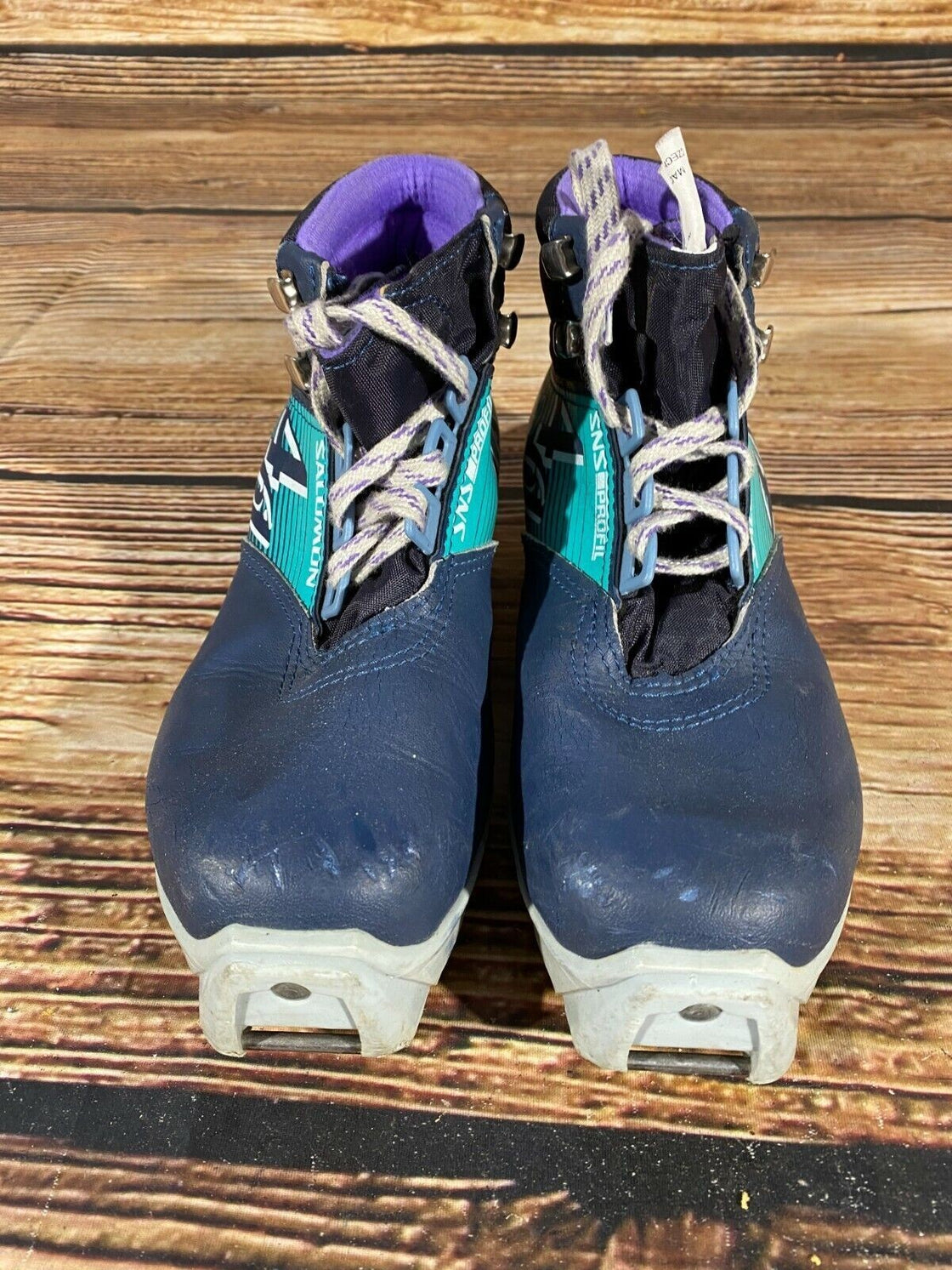 SALOMON 461 SR Nordic Cross Country Ski Boots Size EU36 US4.5 SNS profil 2054