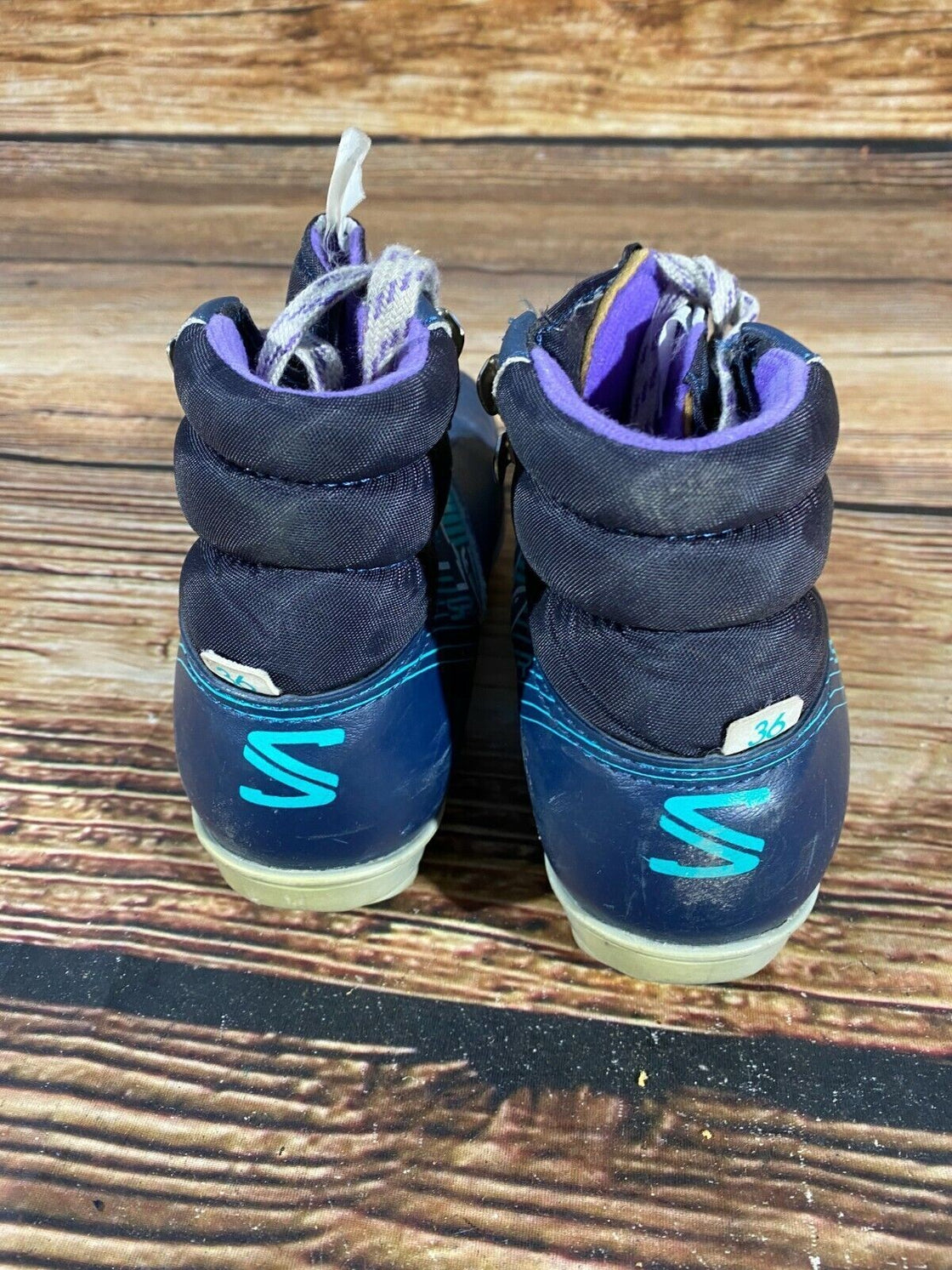 SALOMON 461 SR Nordic Cross Country Ski Boots Size EU36 US4.5 SNS profil 2054