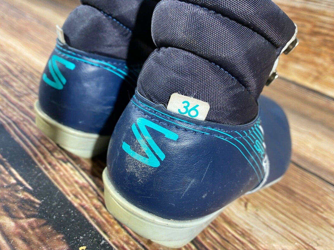 SALOMON 461 SR Nordic Cross Country Ski Boots Size EU36 US4.5 SNS profil 2054