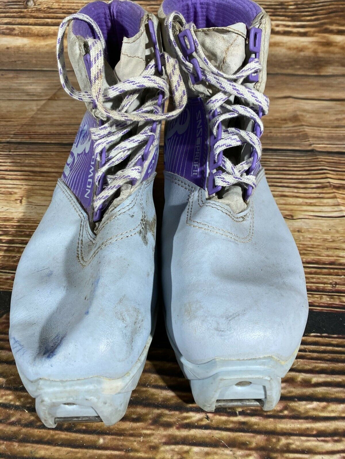 SALOMON 361 SR Nordic Cross Country Ski Boots Size EU43 US9.5 SNS profil 2352