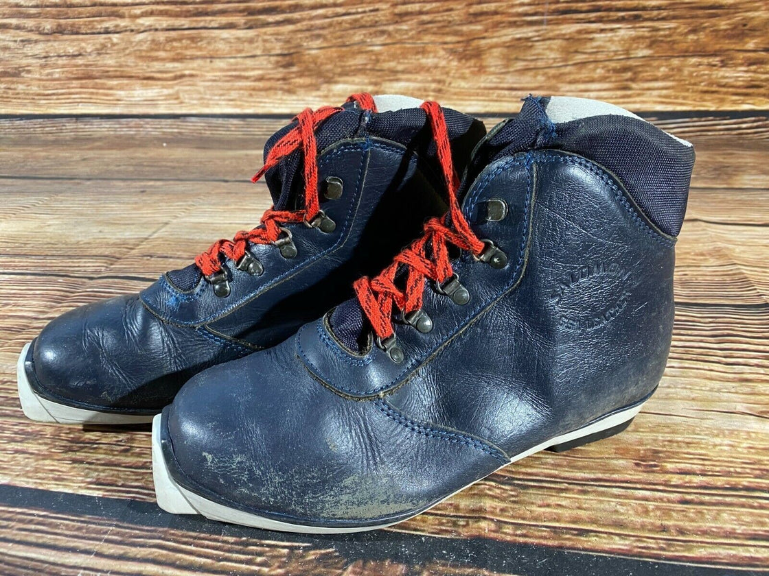 SALOMON Leather Nordic Cross Country Ski Boots Size EU40 US7.5 SNS Profil 2243
