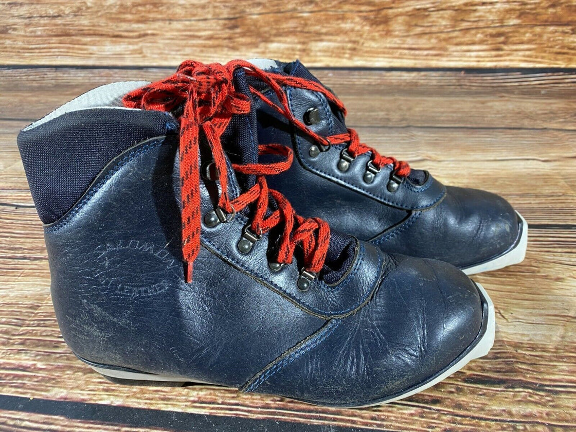 SALOMON Leather Nordic Cross Country Ski Boots Size EU40 US7.5 SNS Profil 2243