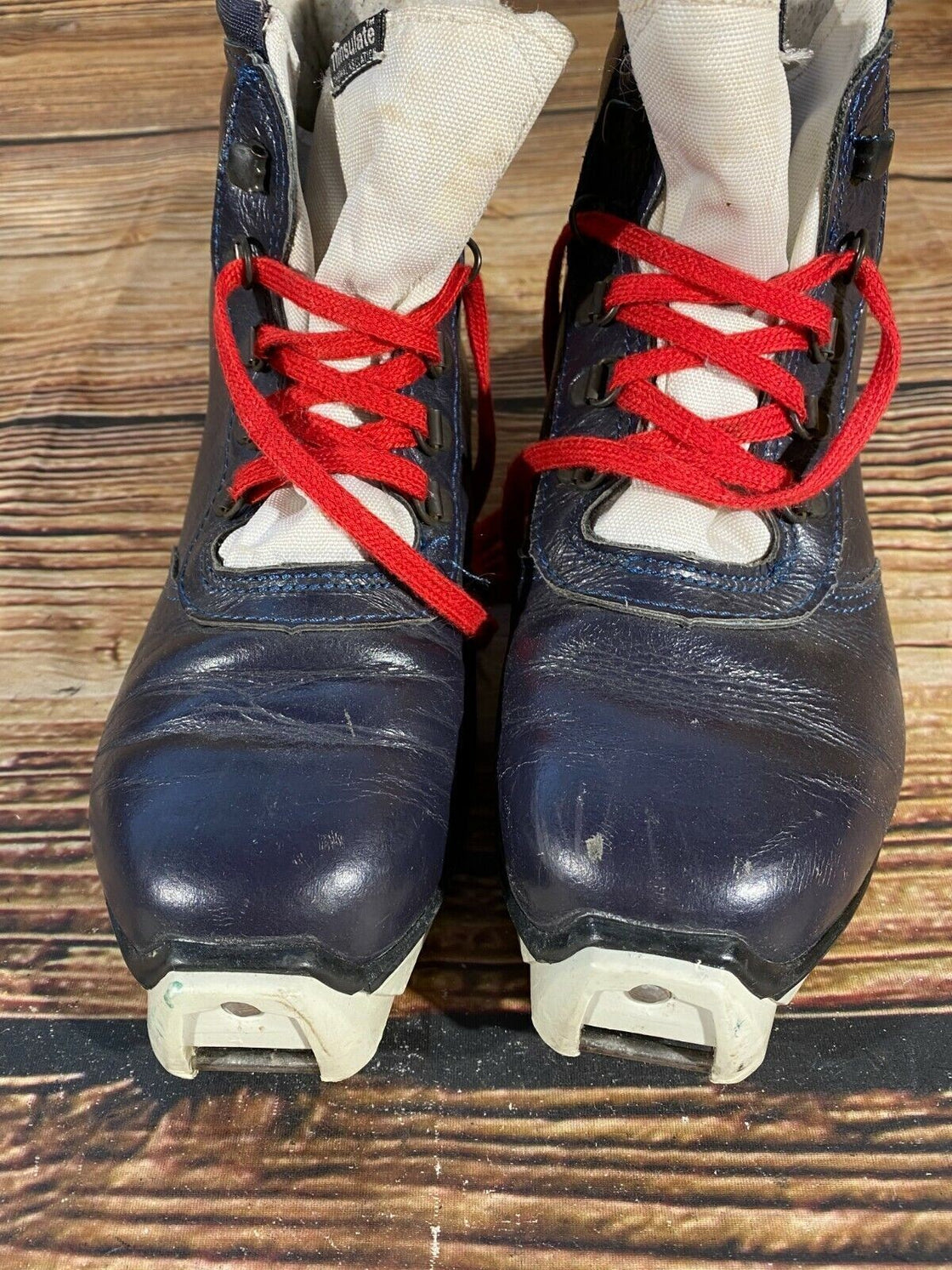 SALOMON Leather Nordic Cross Country Ski Boots Size EU38 US6 SNS profil 2233