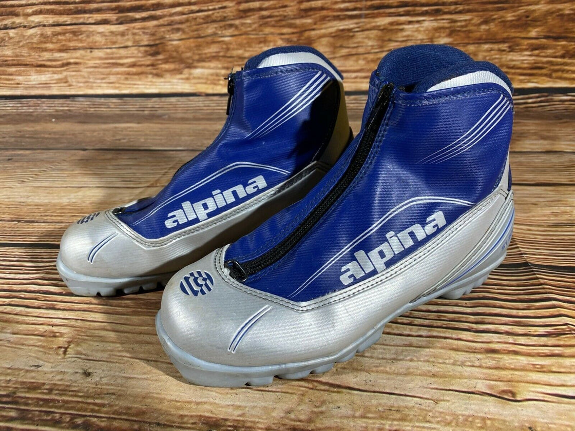 Alpina ST20 JR Nordic Cross Country Ski Boots Size EU37 US5 NNN bindings 590