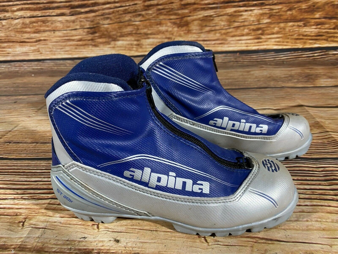 Alpina ST20 JR Nordic Cross Country Ski Boots Size EU37 US5 NNN bindings 590