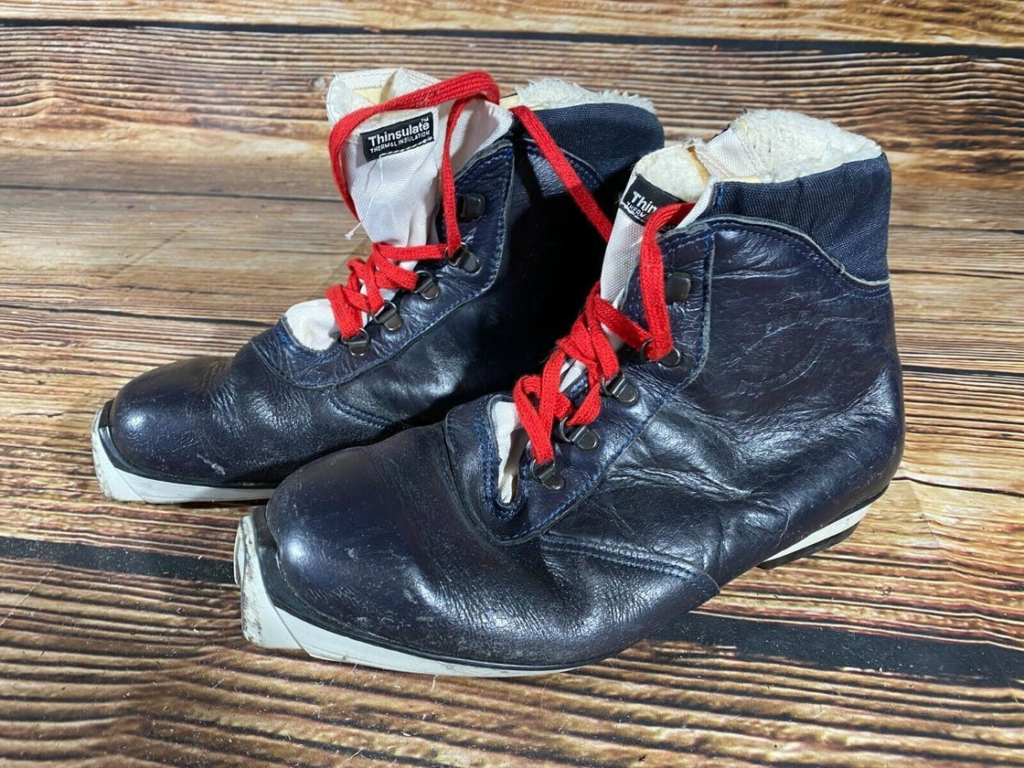 SALOMON Leather Nordic Cross Country Ski Boots Size EU43 US9.5 SNS profil 2041