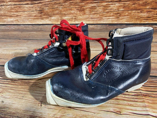 Salomon Leather Cross Country Ski Boots Classic SNS Profil EU 34 US 3 Kids S-35