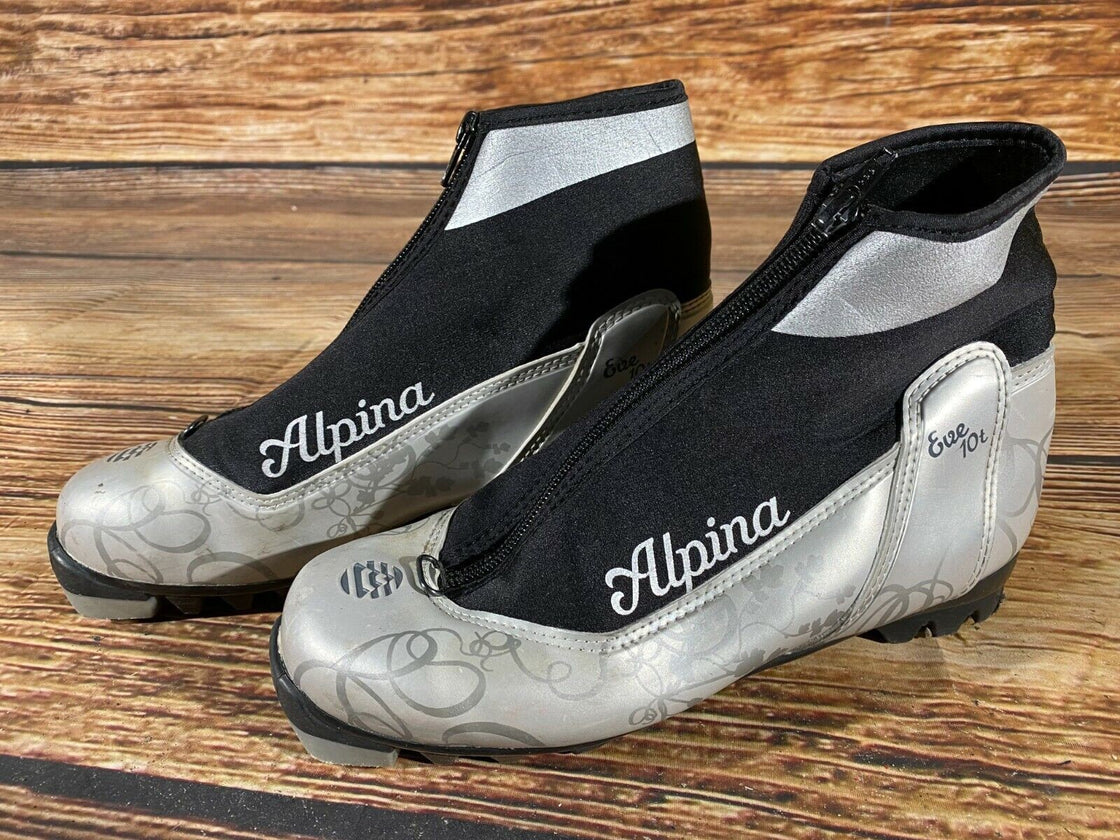 Alpina Eve10T Nordic Cross Country Ski Boots Size EU38 US6 for NNN bindings 2969