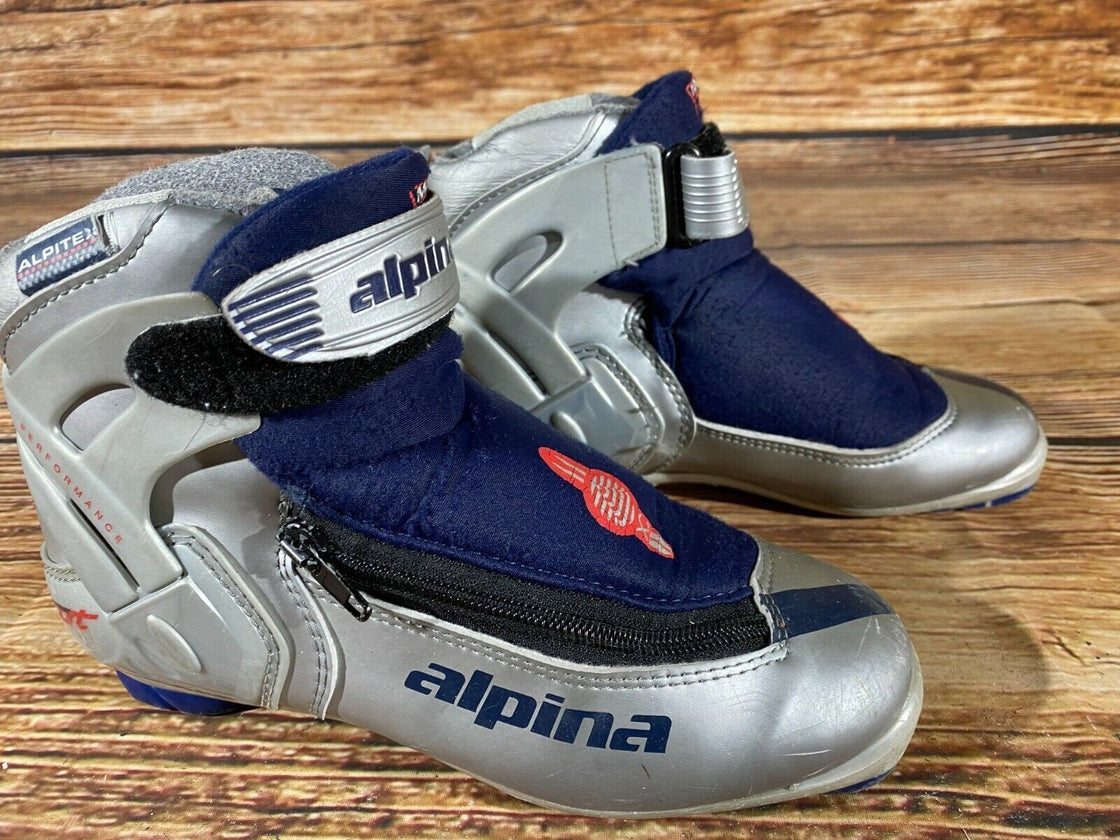 Alpina 438 Nordic Cross Country Ski Boots Size EU37 US5 NNN bindings 736
