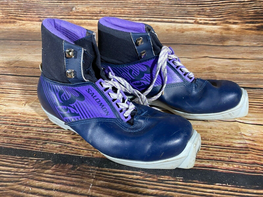 SALOMON 361 SR Nordic Cross Country Ski Boots Size EU40 US7.5 SNS profil 2359