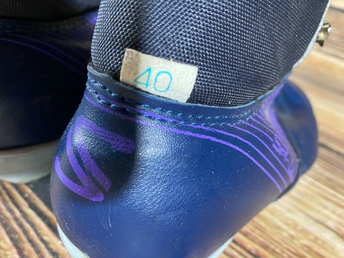 SALOMON 361 SR Nordic Cross Country Ski Boots Size EU40 US7.5 SNS profil 2359