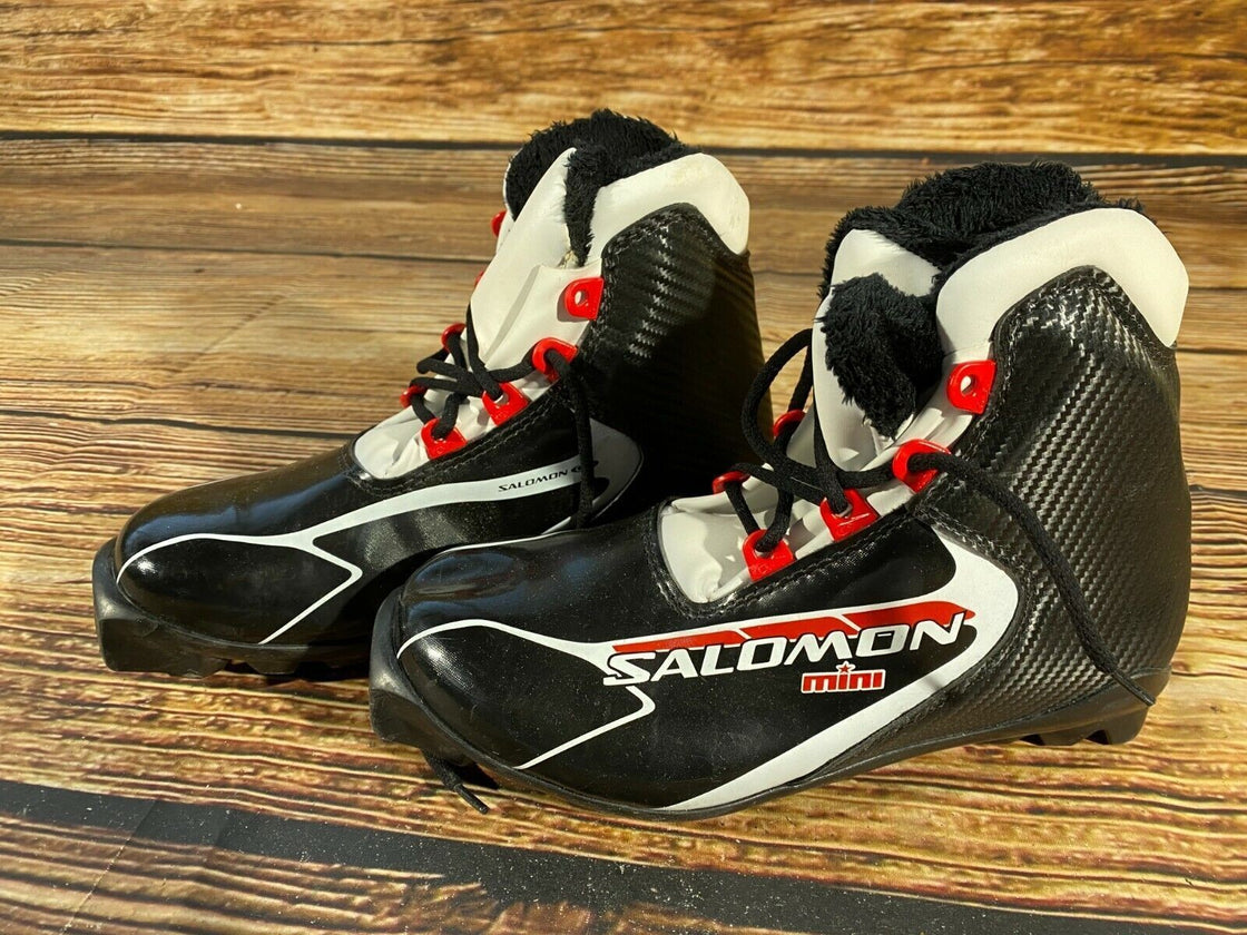 SALOMON Mini Nordic Cross Country Ski Boots Size EU37 1/3 US5 SNS profil 2253