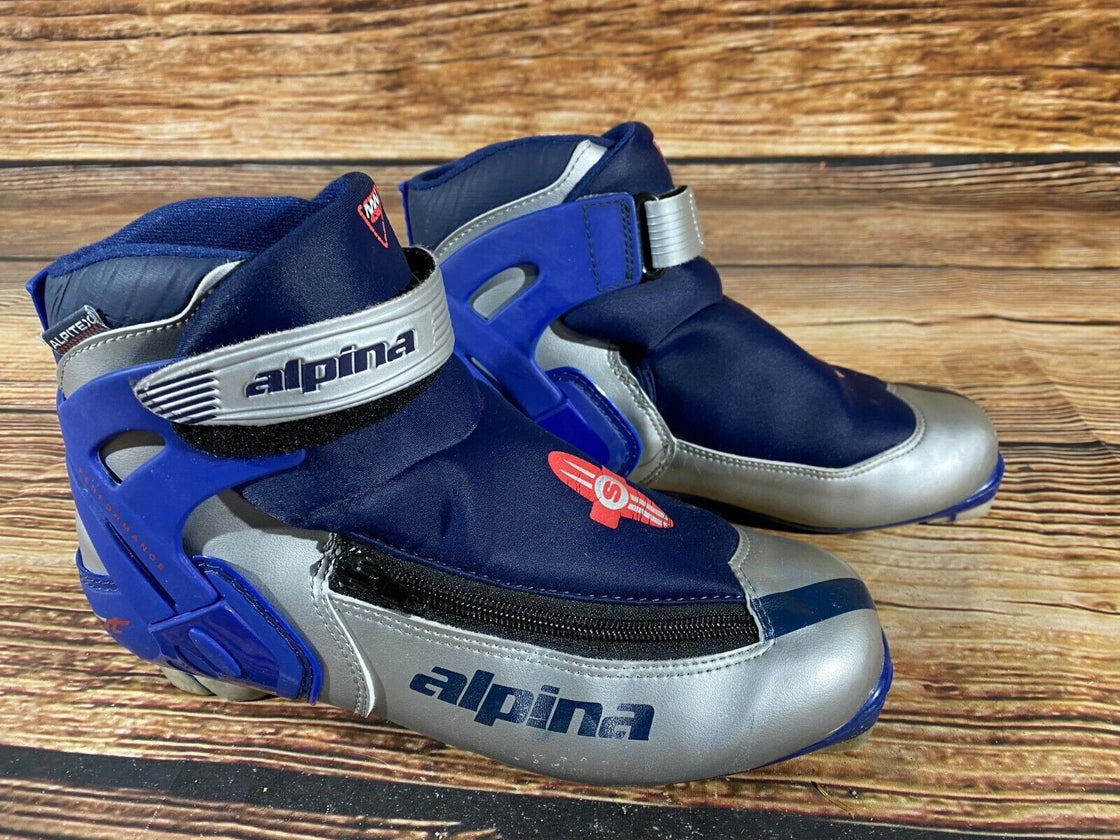 Alpina 438 Nordic Cross Country Ski Boots Size EU41 US8 NNN bindings 989