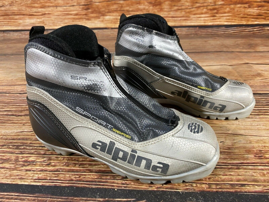 Alpina SR20 jr Nordic Cross Country Ski Boots Size EU36 US4.5 NNN bindings 903