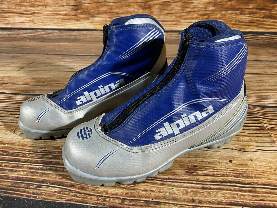 Alpina ST20JR Nordic Cross Country Ski Boots Size EU37 US5 NNN bindings 597