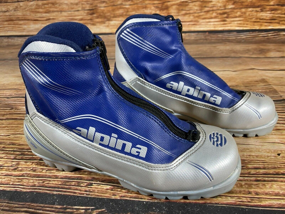 Alpina ST20JR Nordic Cross Country Ski Boots Size EU37 US5 NNN bindings 597