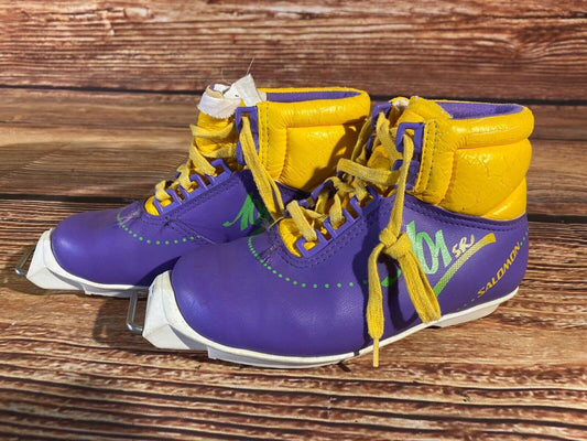 Salomon Cross Country Ski Boots Classic SNS Profil EU 32 US 1.5 Kids Vintage S81
