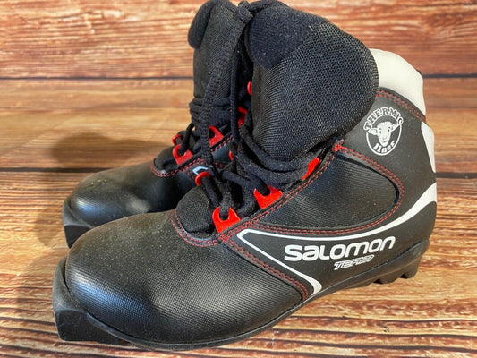Salomon Team Cross Country Ski Boots Classic SNS Profil EU 33 US 3.5 Kids S73