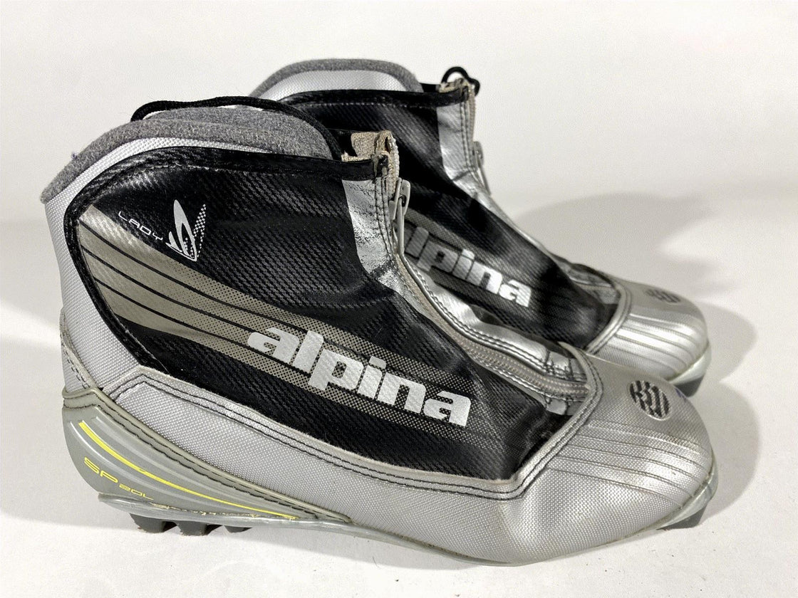 Alpina SP20L Nordic Cross Country Ski Boots Size EU38 US7 for NNN 1052