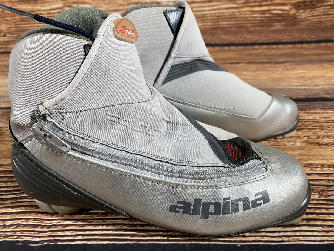 Alpina SP15L Nordic Cross Country Ski Boots Size EU38 US6 for NNN 778