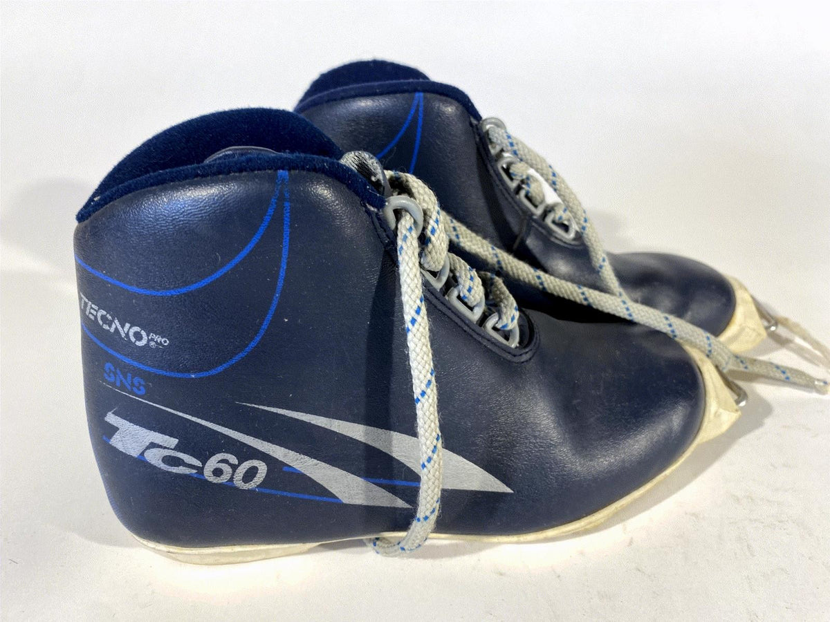 Tecno TC60 Cross Country Ski Boots Classic SNS Profil EU 34 US 2 Vintage 1205