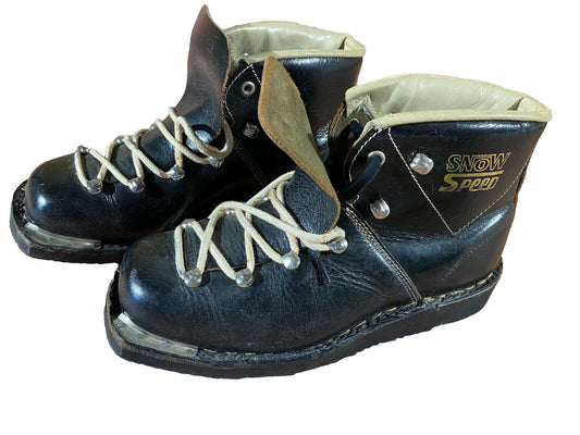 Snow SPEED Cross Country Ski Boots Backcountry 75mm NN EU 37 US 5 Vintage KL54