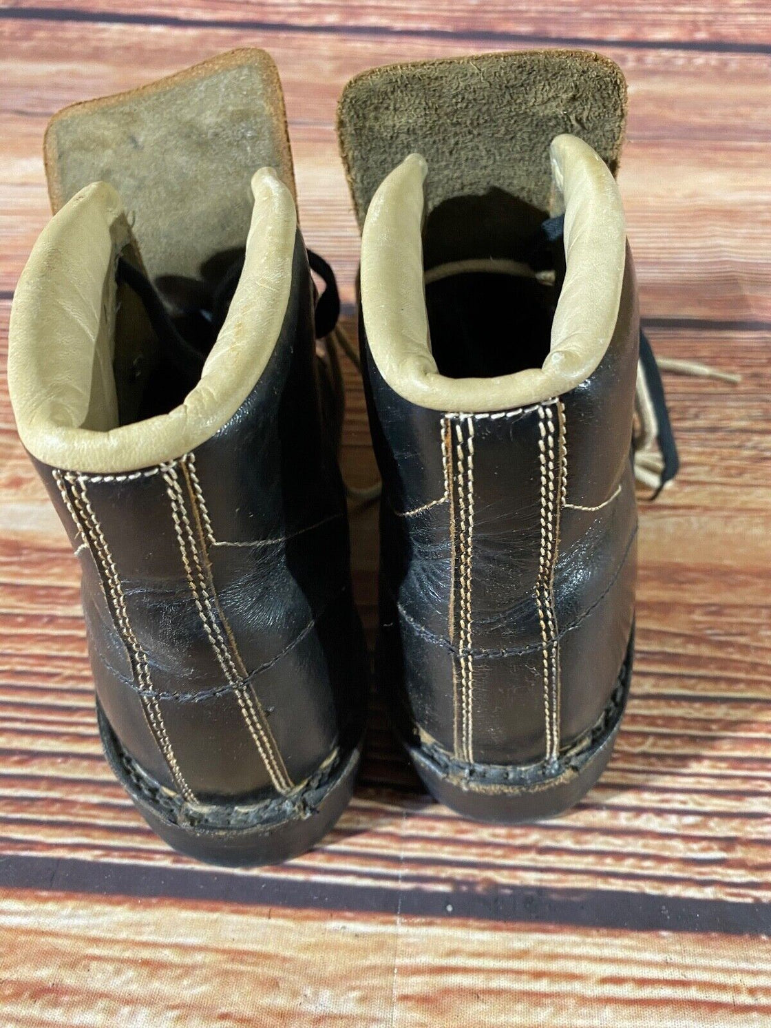 SNOW SPEED Vintage Cross Country Ski Boots Kandahar Cable Bindings EU37 US5 KL54