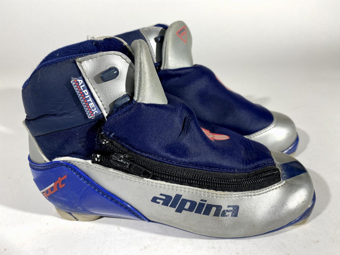 Alpina 314 Nordic Cross Country Ski Boots Size EU36 US4.5 NNN bindings 3104