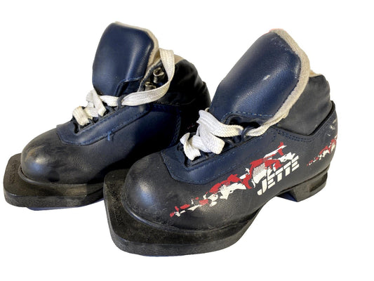 Jette Cross Country Ski Boots Backcountry 75mm NN EU 25 US 8.5 Kids Vintage 1764