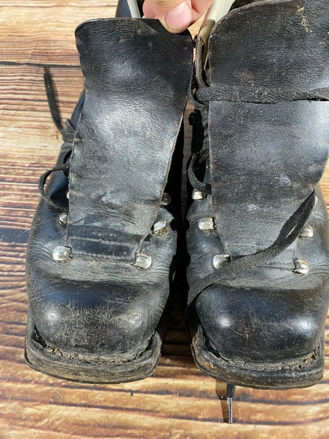 GRENOBLE Vintage Leather Cross Country Ski Boots Kandahar Binding EU44 US10 KL24