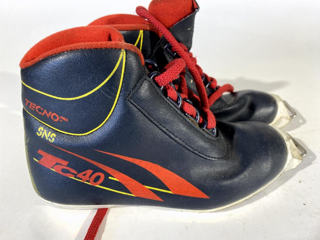 Tecno TC40 Cross Country Ski Boots Size EU34 US2 for SNS Old Bindings 1227