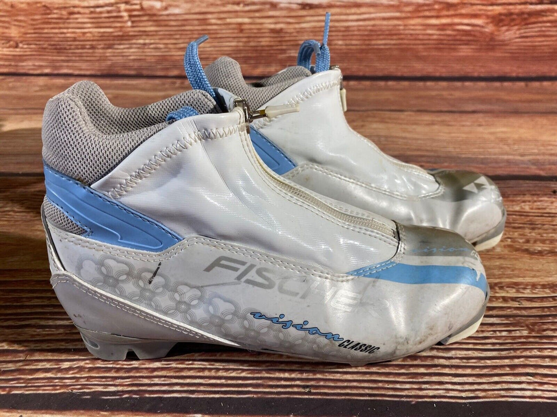 Fischer Vision Classic Nordic Cross Country Ski Boots Size EU38 US6 NNN 1533
