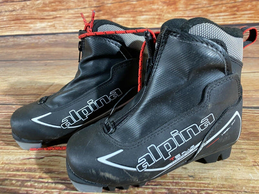 Alpina T5 Plus Cross Country Ski Boots Classic NNN EU 30 US 12 Kids 200mm A-316