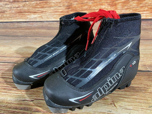 Alpina T10 Cross Country Ski Boots Classic NNN EU 29 US 11.5 Kids 195mm A-89
