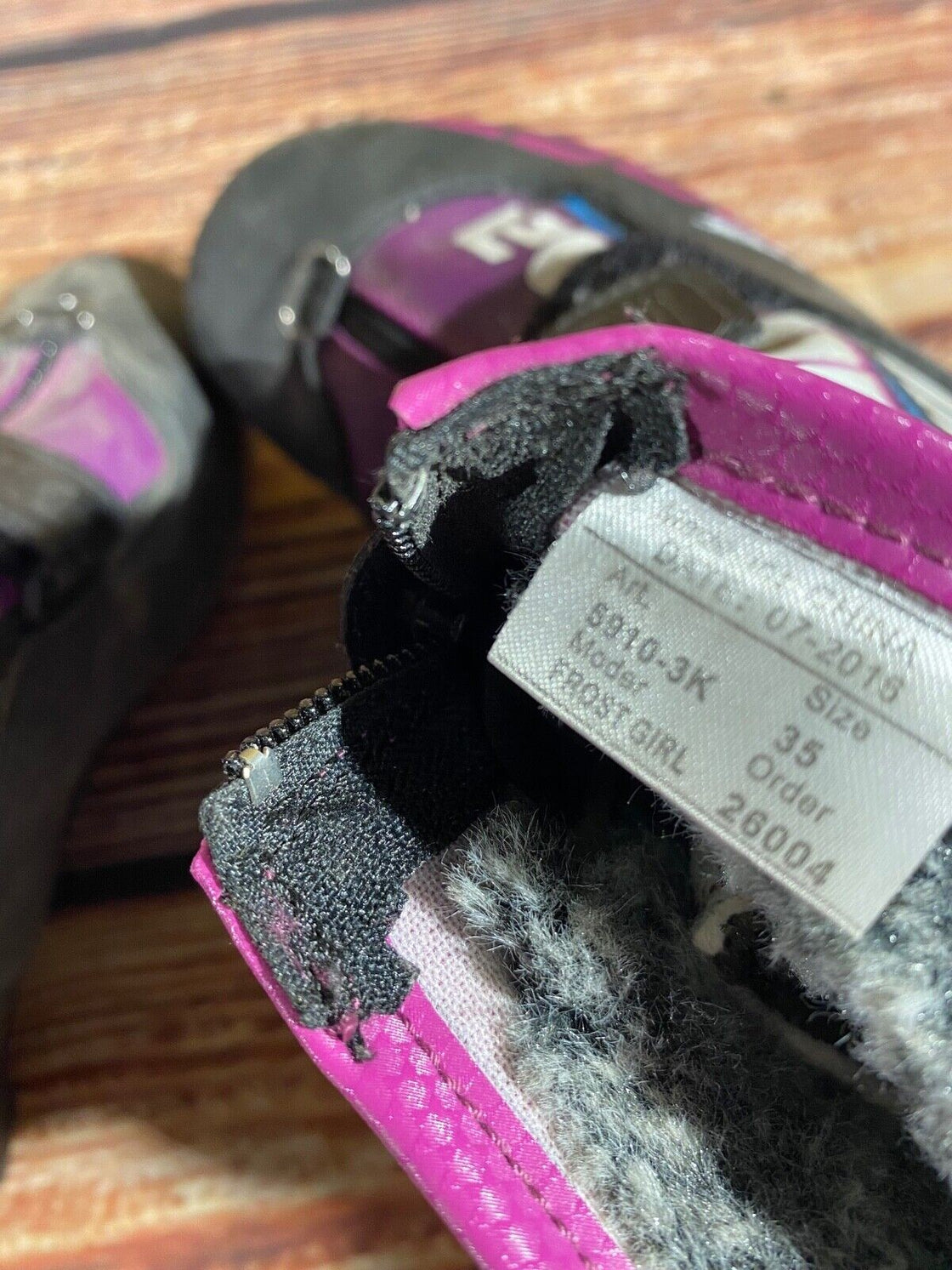 Alpina Frost Kids Nordic Cross Country Ski Boots Size EU35 U3.5 NNN A-1128