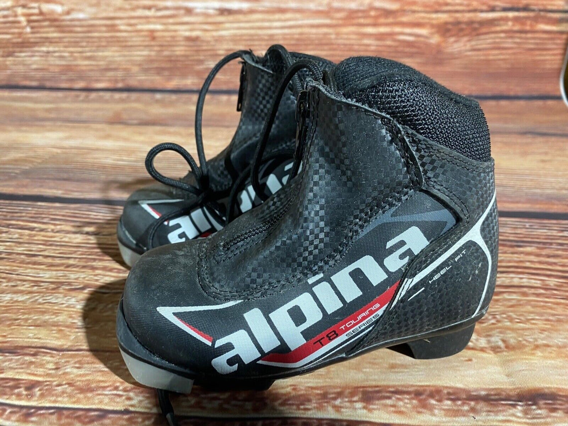 Alpina T8 Kids Nordic Cross Country Ski Boots Size EU25 US8.5 NNN A-1254