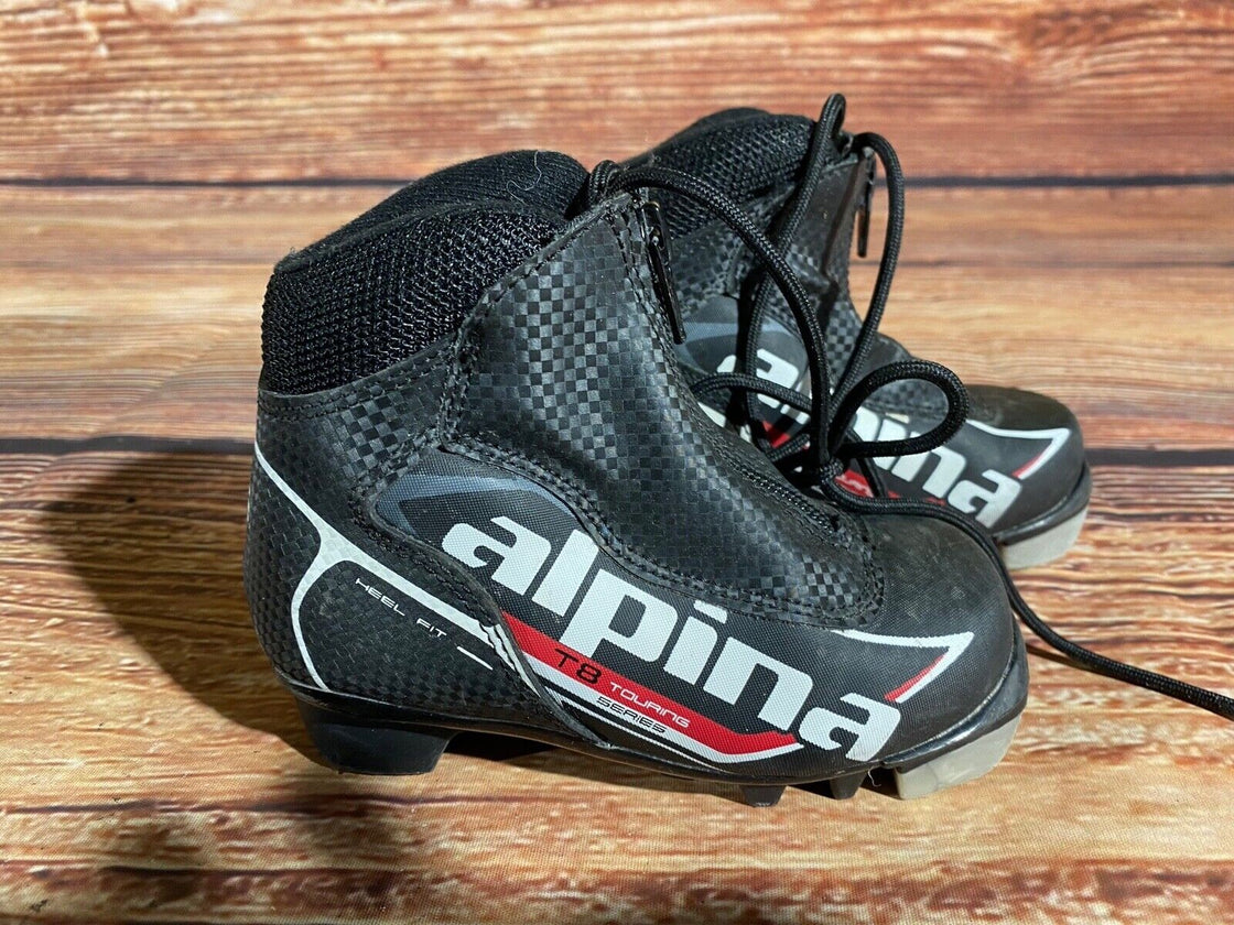 Alpina T8 Kids Nordic Cross Country Ski Boots Size EU25 US8.5 NNN A-1254