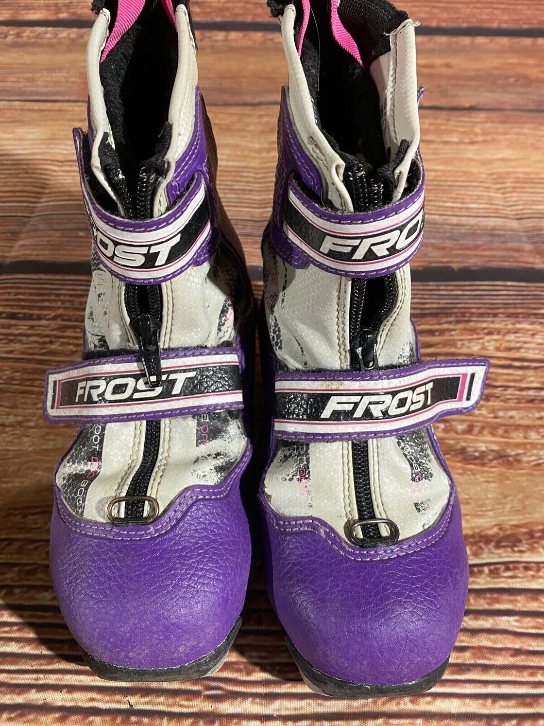 Alpina Frost Kids Nordic Cross Country Ski Boots Size EU31 U12.5 NNN A-1131