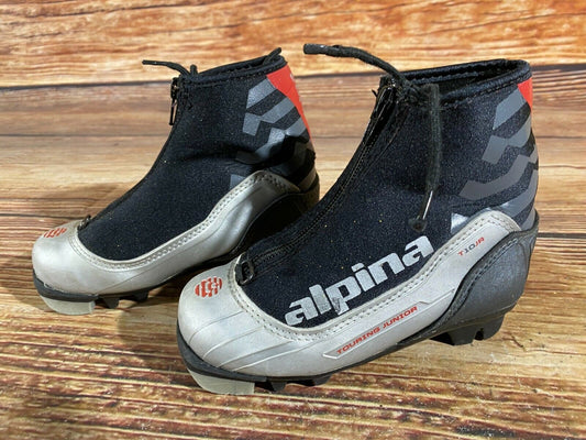 Alpina T10jr Cross Country Ski Boots Classic NNN EU 28 US 10.5 Kids 190mm A-142