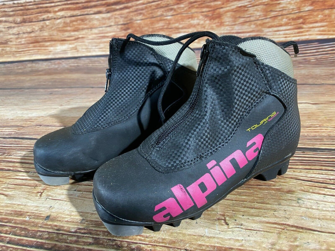 Alpina Touring Kids Nordic Cross Country Ski Boots Size EU33 US2 for NNN A-127