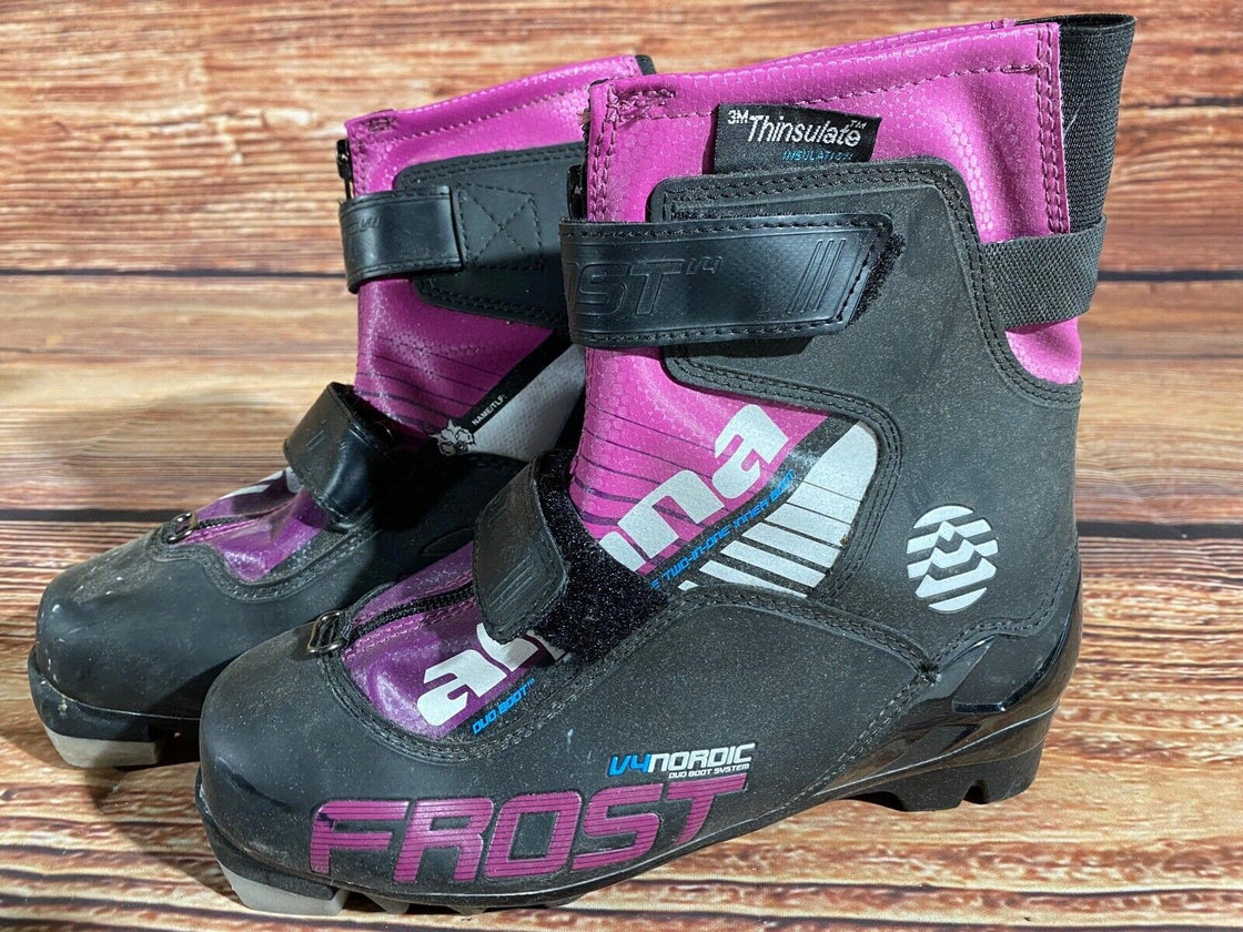 Alpina Frost Nordic Cross Country Ski Boots Kids Size EU34 US3 NNN A-1036