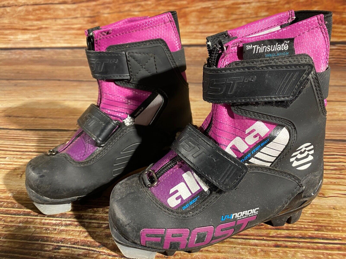Alpina Frost Kids Nordic Cross Country Ski Boots Size EU27 US9.5 NNN A-955