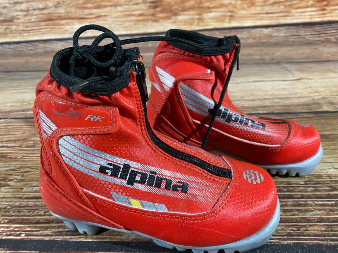 Alpina RK Kids Nordic Cross Country Ski Boots Size EU28 US10.5 for NNN A-44
