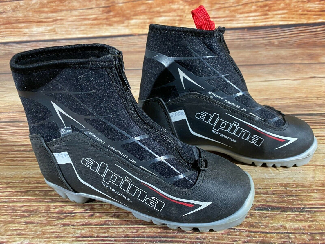Alpina Touring Kids Nordic Cross Country Ski Boots Size EU32 US1.5 for NNN A-157